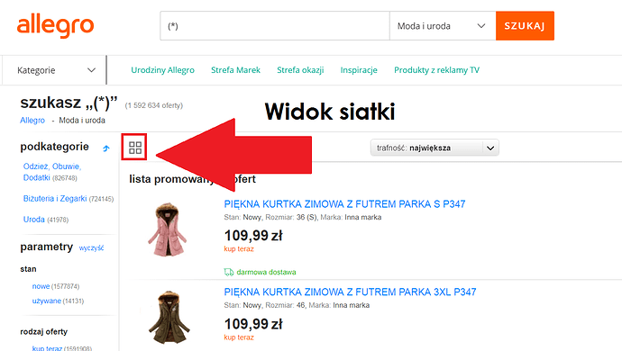 widok siatki