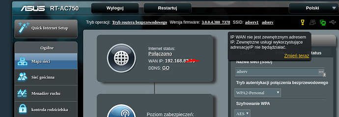 ASUS Wireless Router RT AC750   Mapa sieci