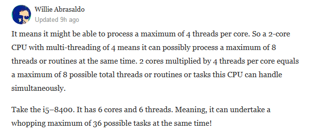 What does 2 core 4 threads mean in a cpu? I am talking about this cpu. ARK